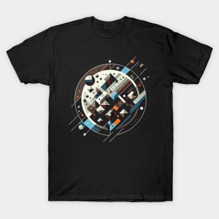 Orbital Odyssey | Geometric Mercury Mission Tee T-Shirt